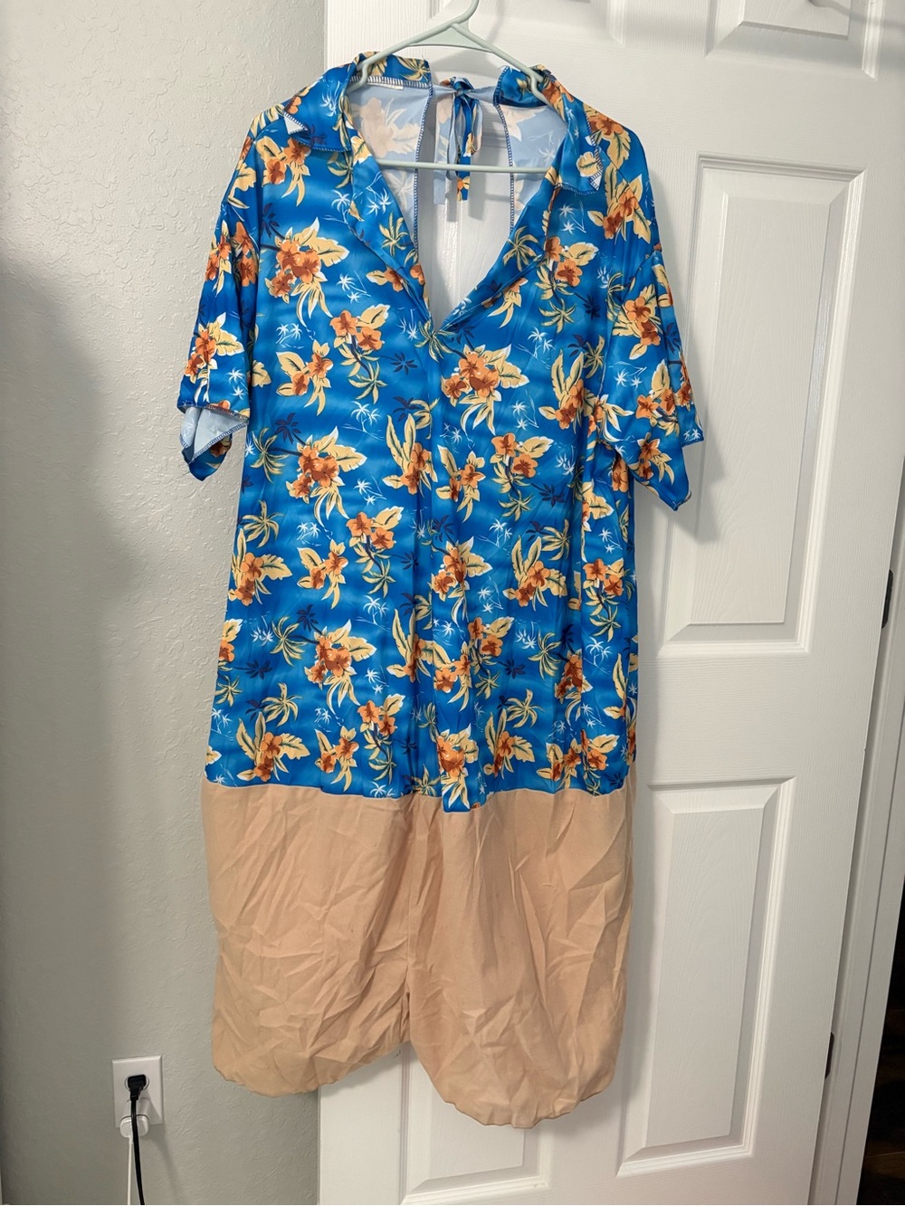 Tacky Tourist Adult Halloween Costume Hawaiian Funny Inflatable Hoop